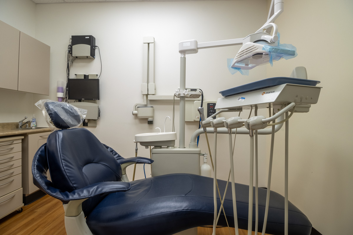 dental chair at Concerned Dental Care of Farmingville, NY 360 Virtual Tour for Dentist