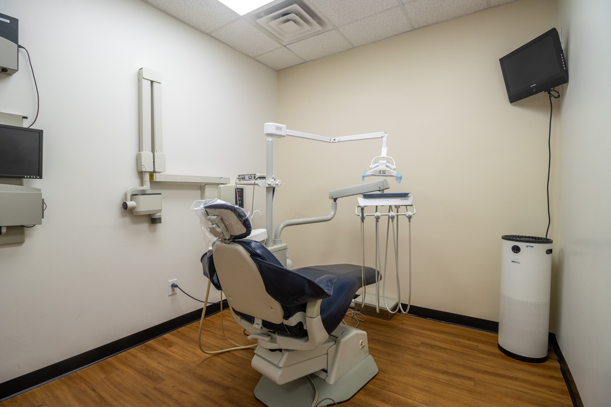 dental patient exam room at Concerned Dental Care of Farmingville, NY 360 Virtual Tour for Dentist