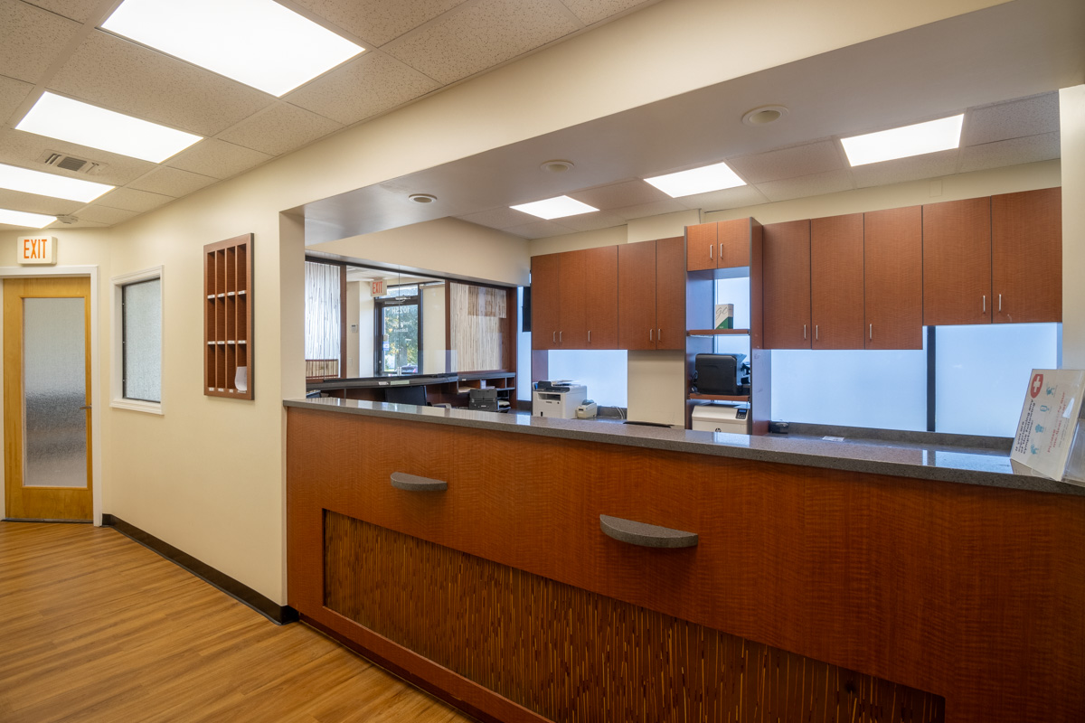office counter at Concerned Dental Care of Farmingville, NY 360 Virtual Tour for Dentist