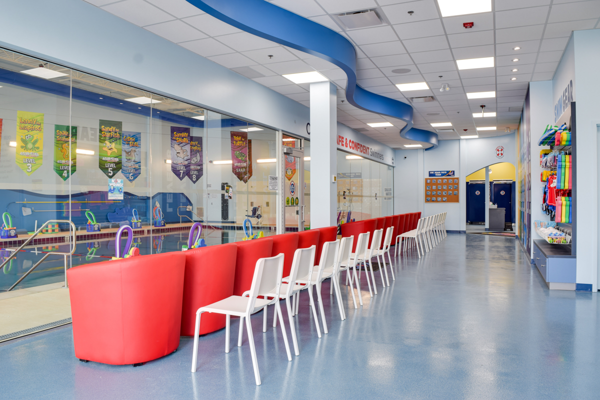 seating at Aqua Tots Swim Schools Heartland, Mississauga, Ontario 360 Virtual Tour for Dentist