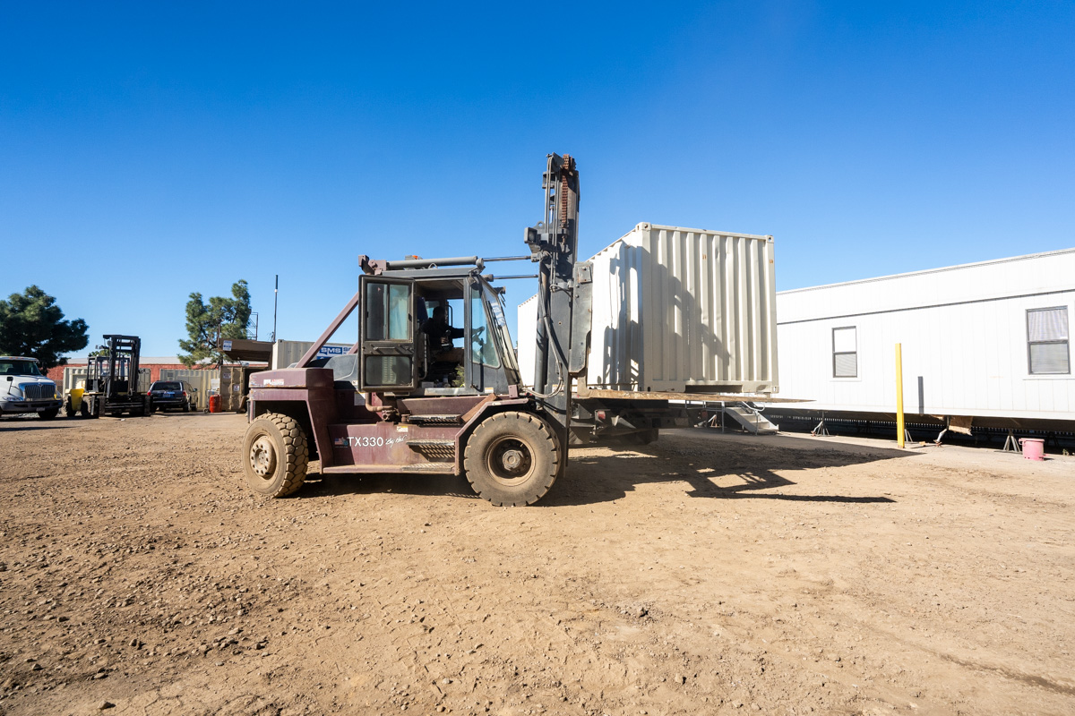forklift loading container Southwest Mobile Storage, San Diego, CA 360 Virtual Tour for Container supplier