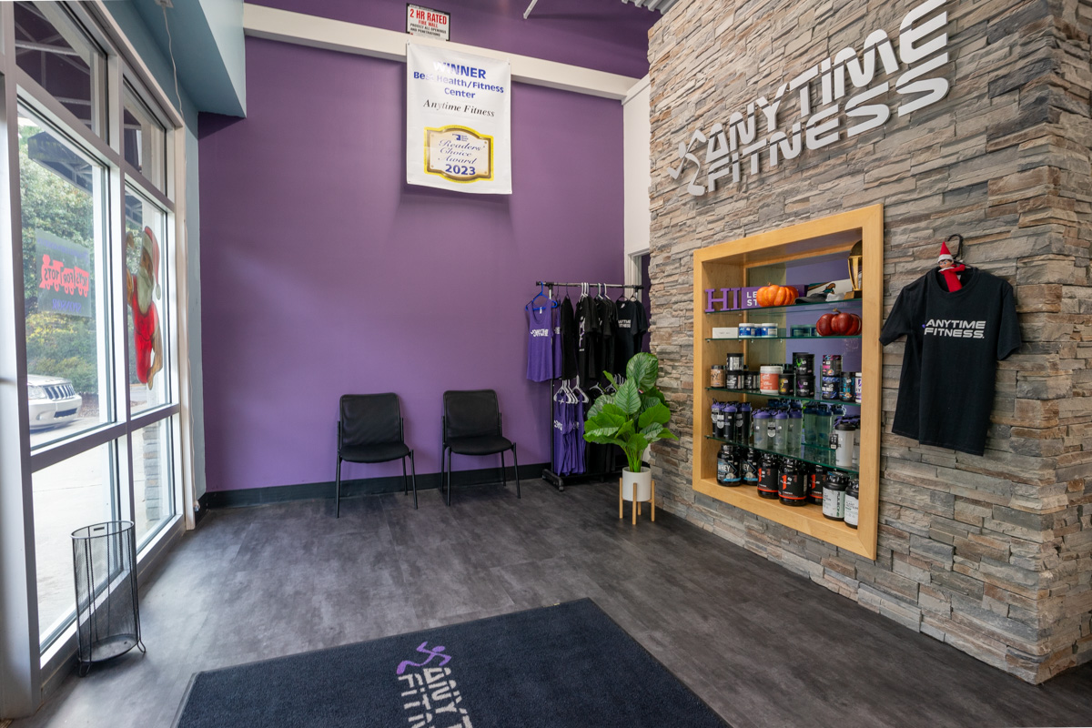 front lobby of Anytime Fitness Forestbrook, Myrtle Beach, SC 360 Virtual Tour for Gym