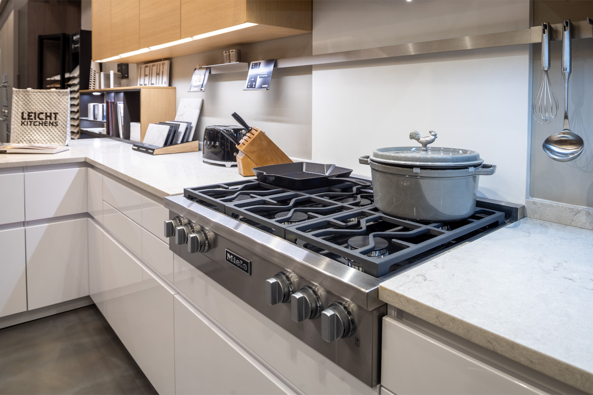 gas range in Leicht, Greenwich, CT 360 Virtual Tour for Kitchen remodeler