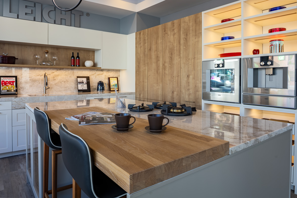 kitchen counter at Leicht Westchester, Mt Kisco, NY 360 Virtual Tour for Kitchen remodeler