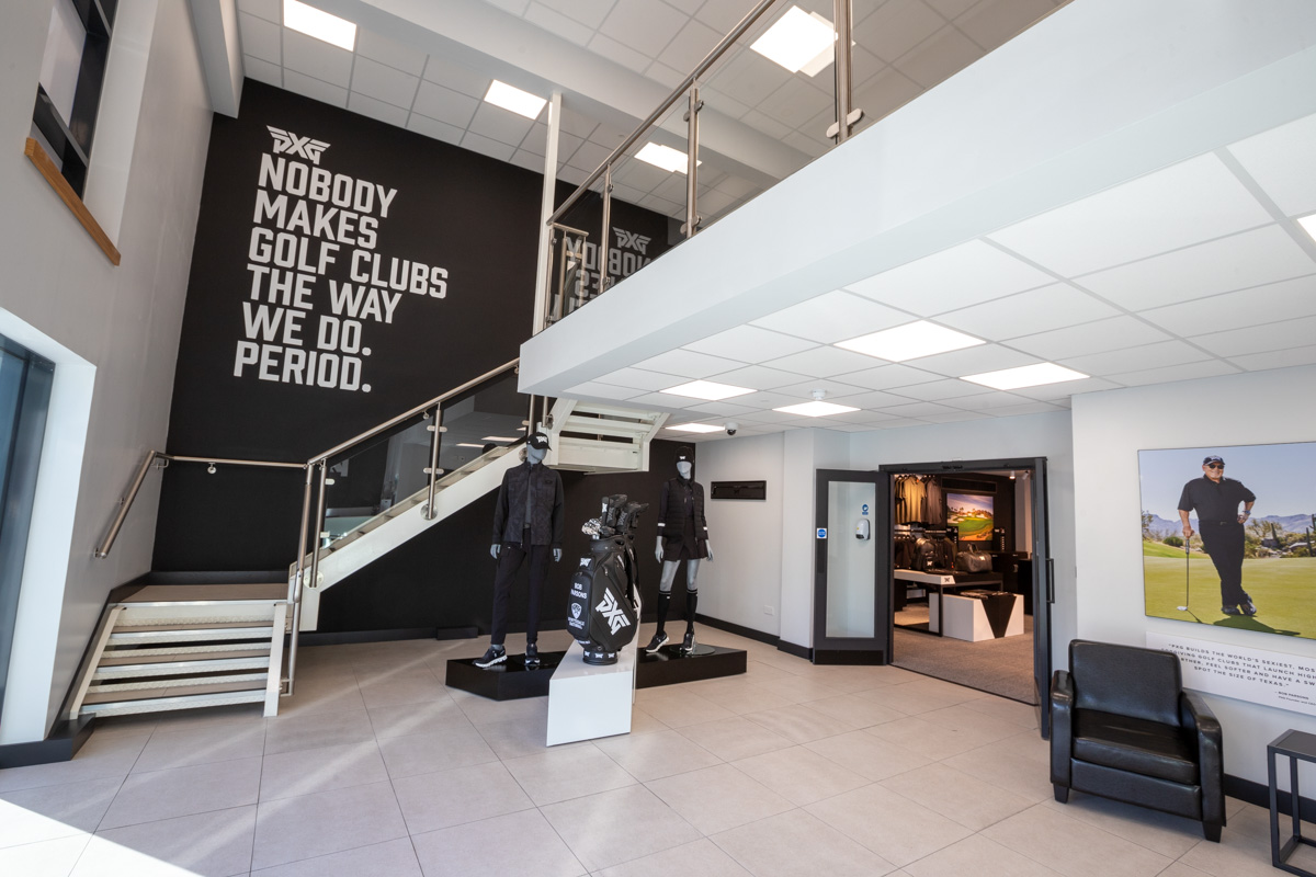 lobby of PXG London South, Esher, UK 360 Virtual Tour for Golf Gear and Apparel
