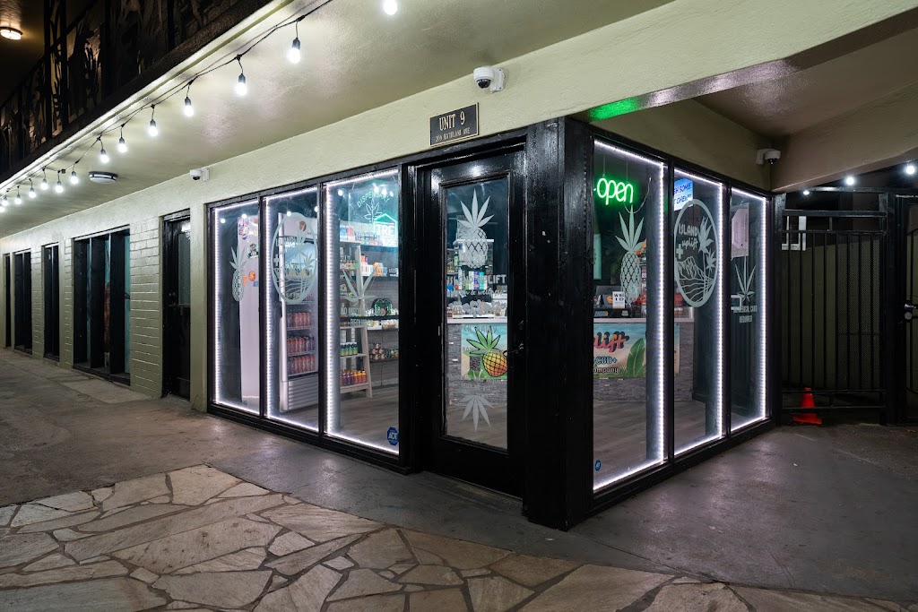 night exterior of Island Uplift, Honolulu, HI 360 Virtual Tour for Cannabis store