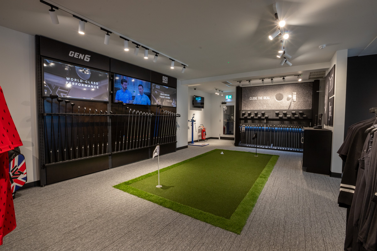 putting room at PXG London South, Esher, UK 360 Virtual Tour for Golf Gear and Apparel