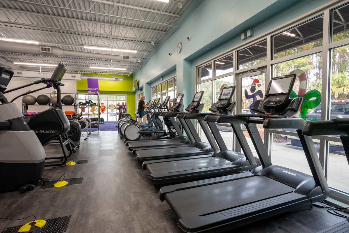 running treadmills at Anytime Fitness Forestbrook, Myrtle Beach, SC 360 Virtual Tour for Gym