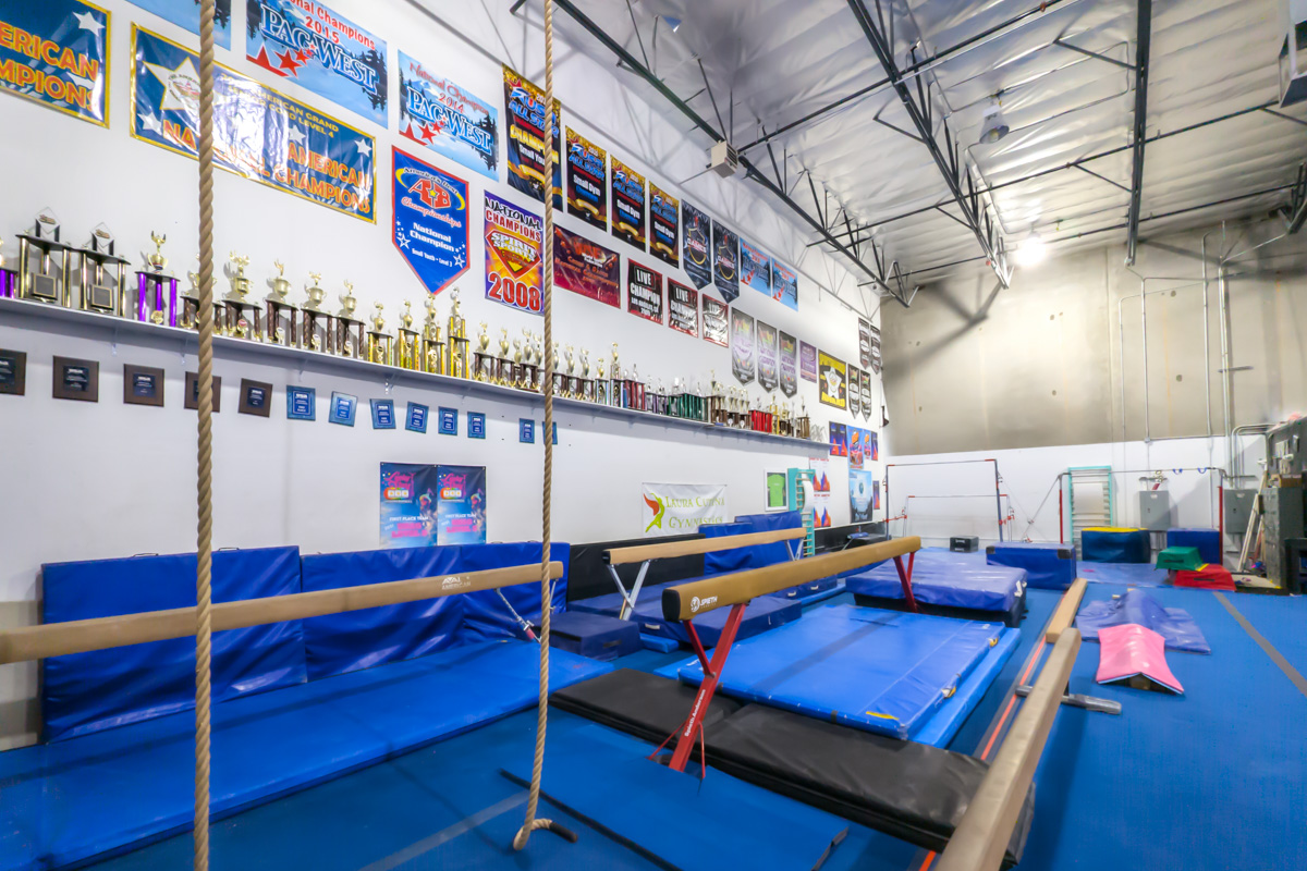 balance beam at Las Vegas Elements Cheer and Tumbling Gym 360 Virtual Tour for Gymnastics center