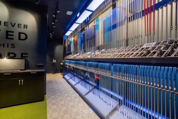 golf clubs display at PXG East Bay, Dublin, CA 360 Virtual Tour for Golf Gear and Apparel