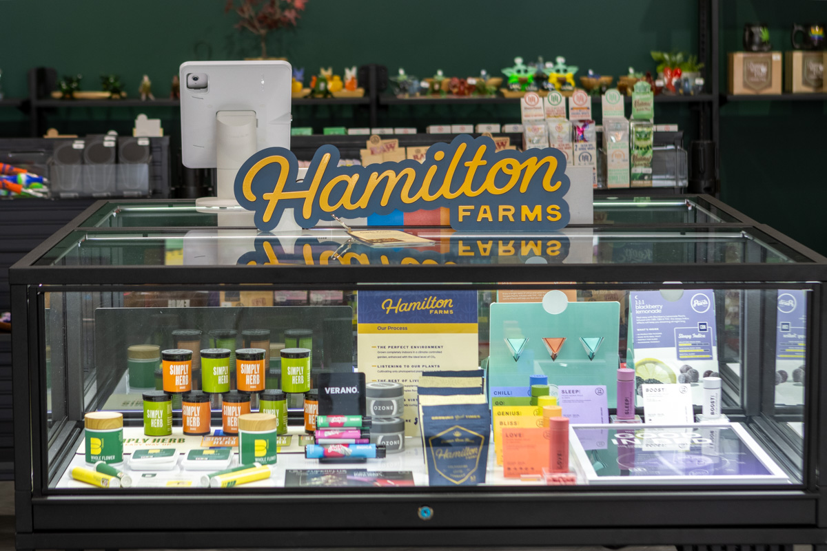 display case at Botera Union Cannabis Dispensary, Union, NJ 360 Virtual Tour for Cannabis store