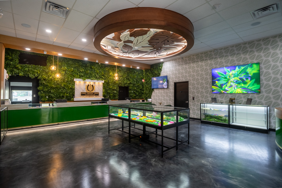 interior of One Green Leaf Dispensary, Gibbsboro, NJ 360 Virtual Tour for Cannabis store