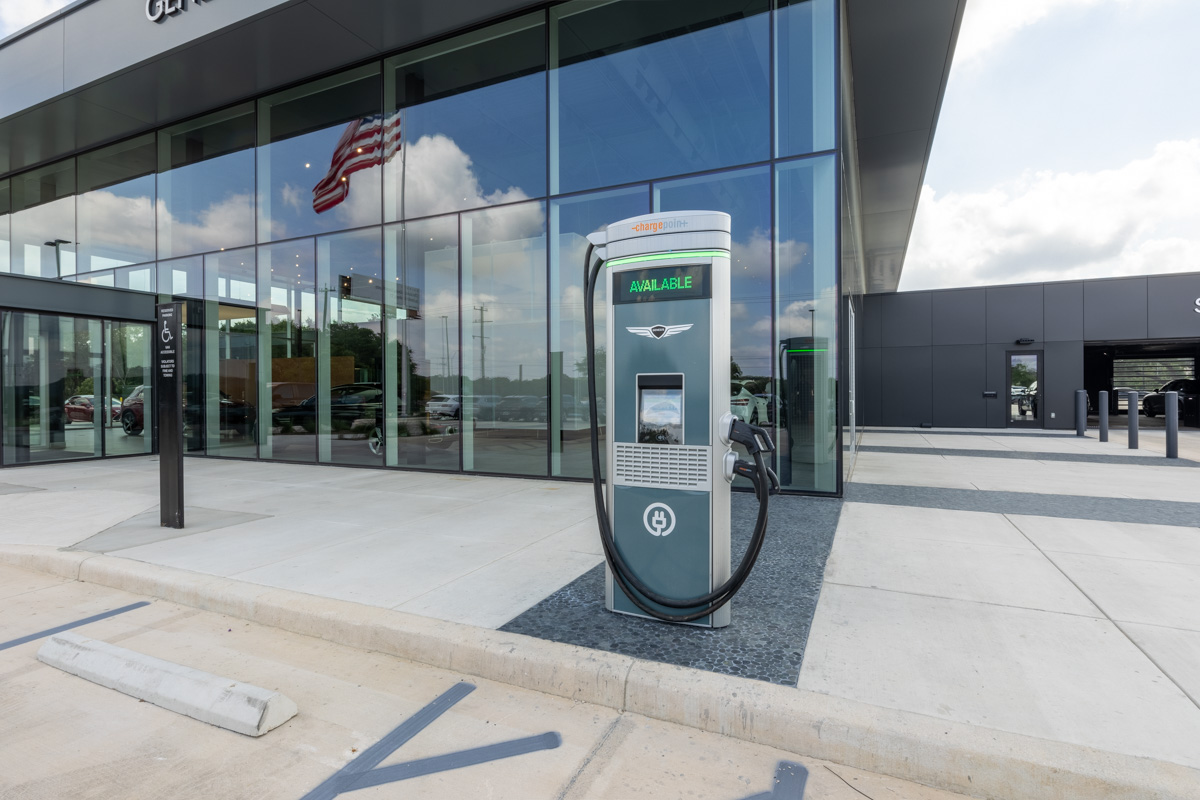 electric vehicle charger at Genesis of Northwest San Antonio, TX 360 Virtual Tour for Car Dealership