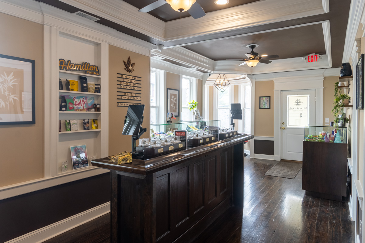 interior of Fire & Oak Dispensary, Mt. Holly, NJ 360 Virtual Tour for Cannabis store