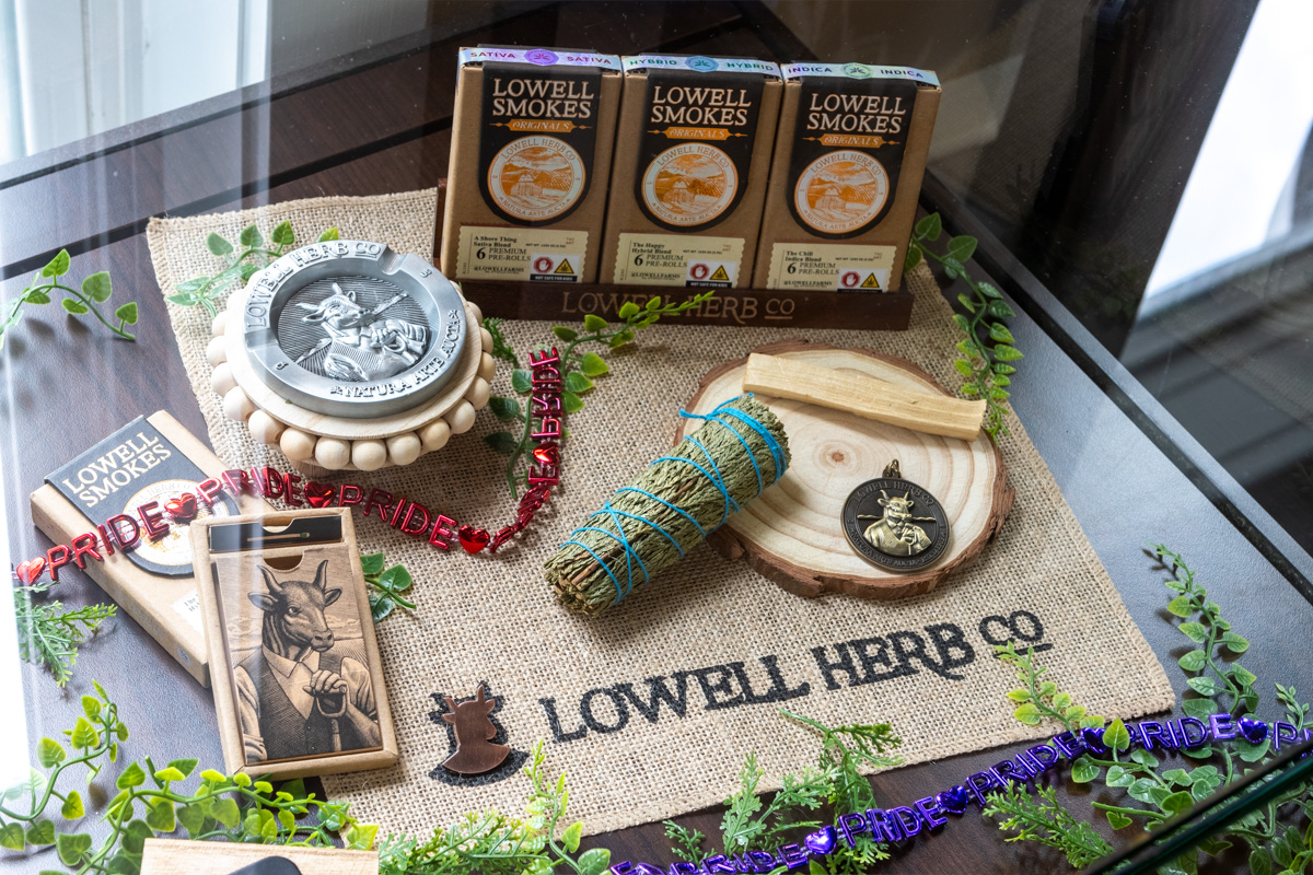 lowell herb display at Fire & Oak Dispensary, Mt. Holly, NJ 360 Virtual Tour for Cannabis store