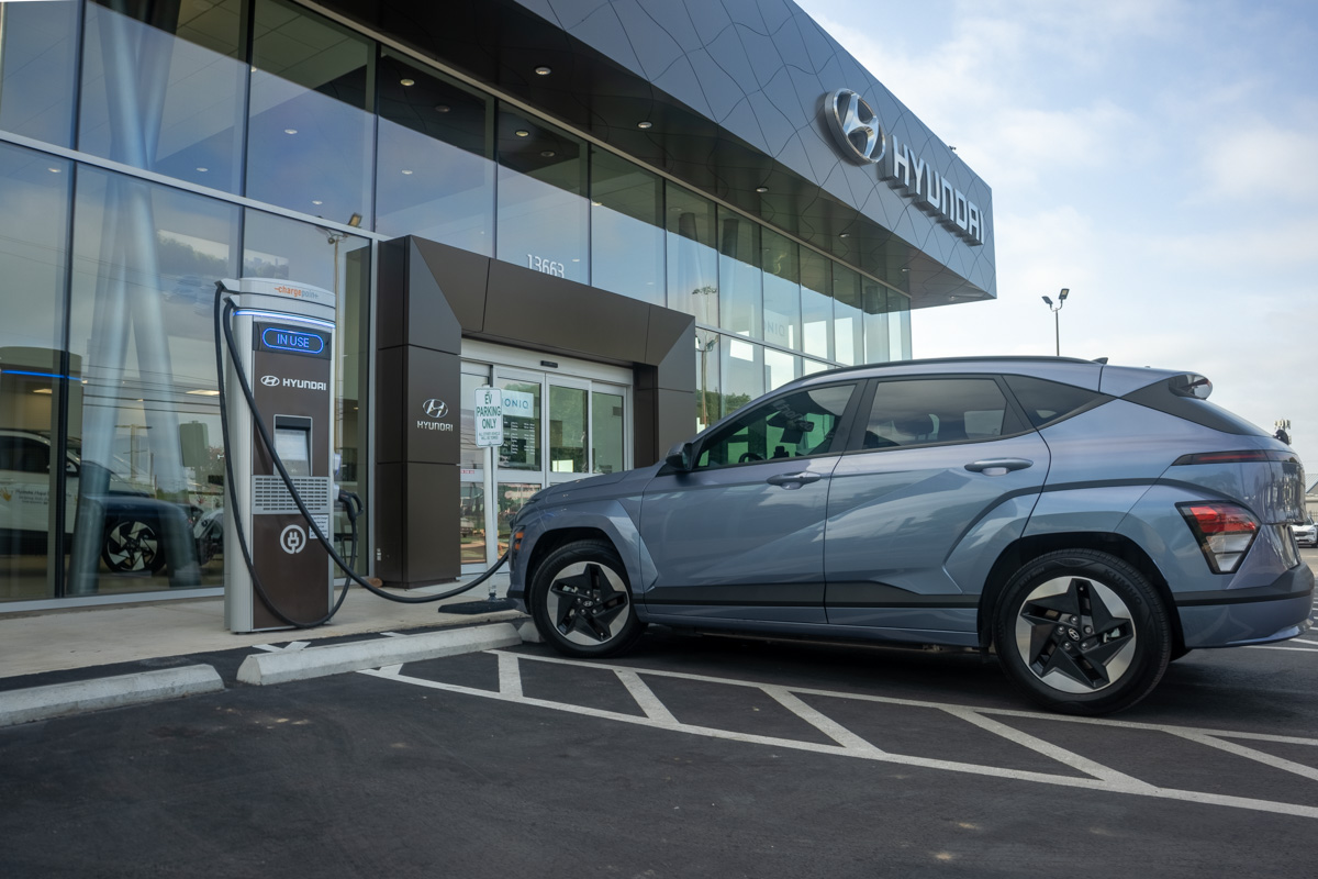 ev charging station at Red McCombs Hyundai Northwest San Antonio, TX 360 Virtual Tour for Car Dealership