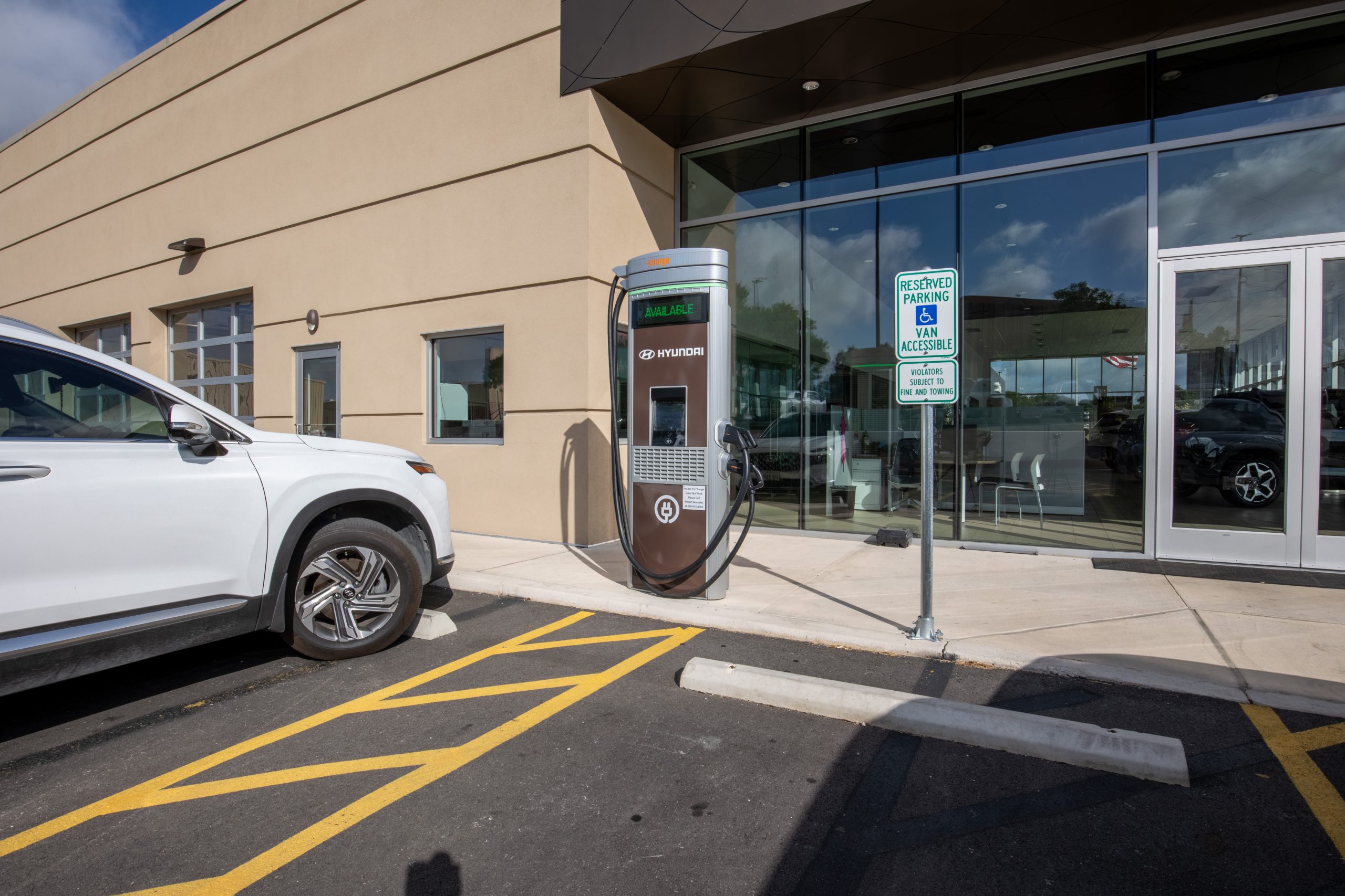 ev charging station at Red McCombs Superior Hyundai, San Antonio, TX 360 Virtual Tour for Car Dealership