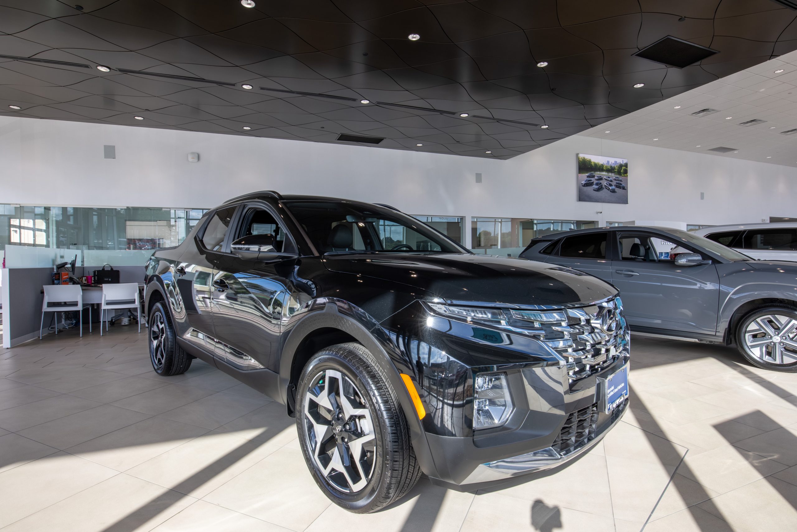 hyundai santa cruz pickup truck at Red McCombs Superior Hyundai, San Antonio, TX 360 Virtual Tour for Car Dealership