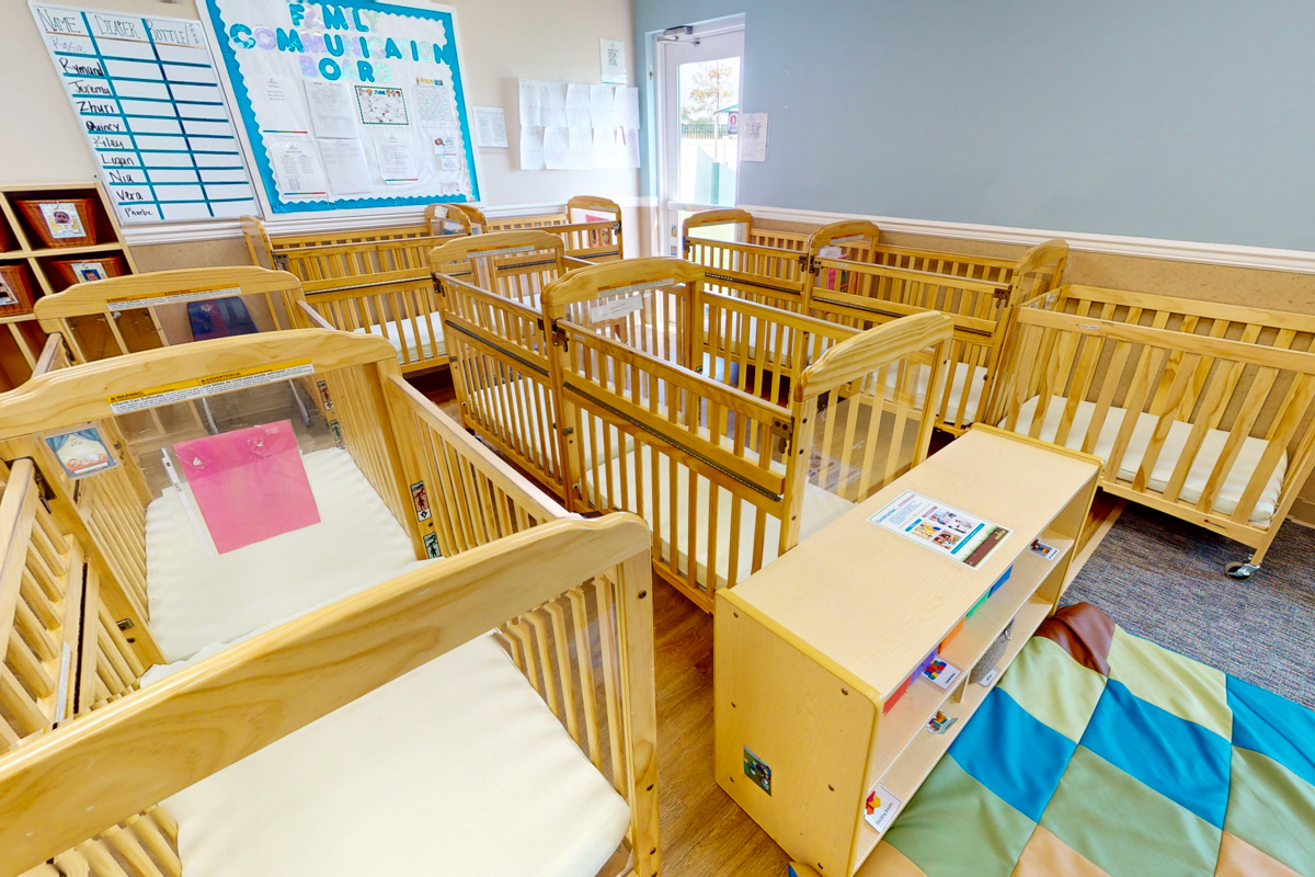 nursery cribs at Lightbridge Academy, Huntersville, NC 360 Virtual Tour for Pre-school Day Care Center