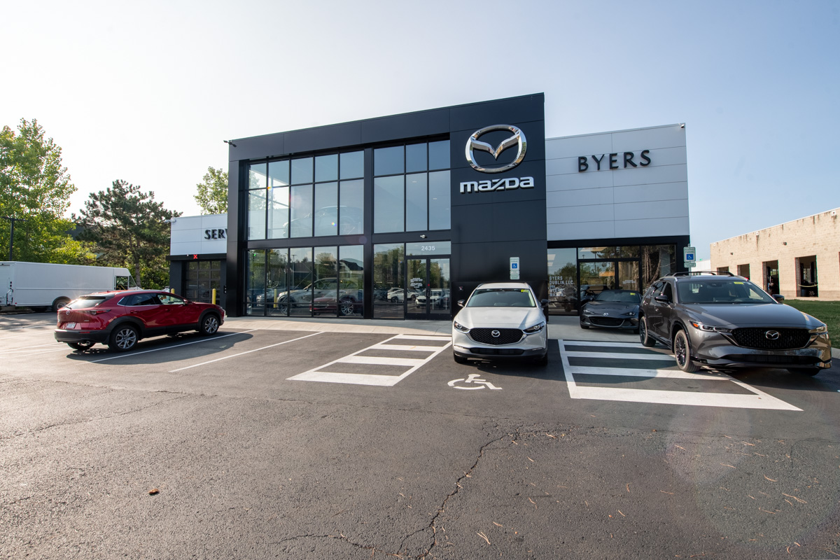 front exterior of Byers Mazda, Columbus, OH 360 Virtual Tour for Car Dealership