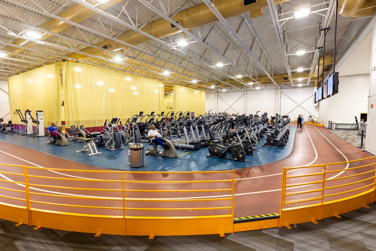 indoor track at Gottlieb Center for Fitness, Melrose Park, IL | 360 Virtual Tour for Gym