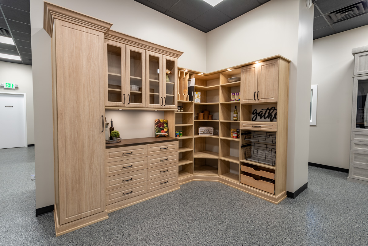 kitchen storage at Innovative Spaces, Granger, IN 360 Virtual Tour for Cabinet Store