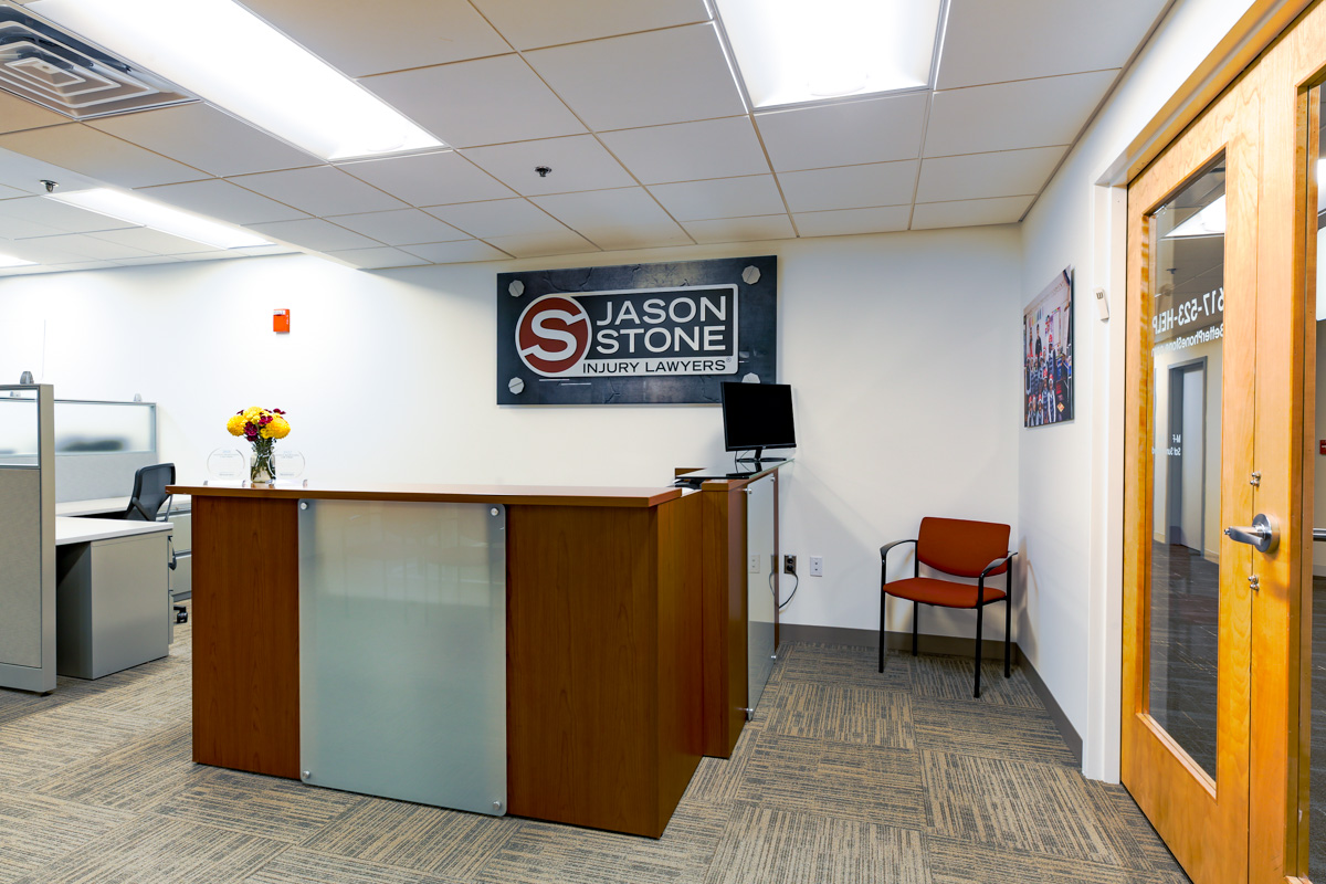 reception desk at Jason Stone Injury Lawyers, Boston, MA 360 Virtual Tour for Personal Injury Attorney