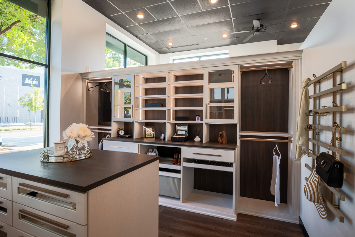 wardrobe shelves at California Closets Richmond in Glen Allen, VA 360 Virtual Tour for Interior Designer