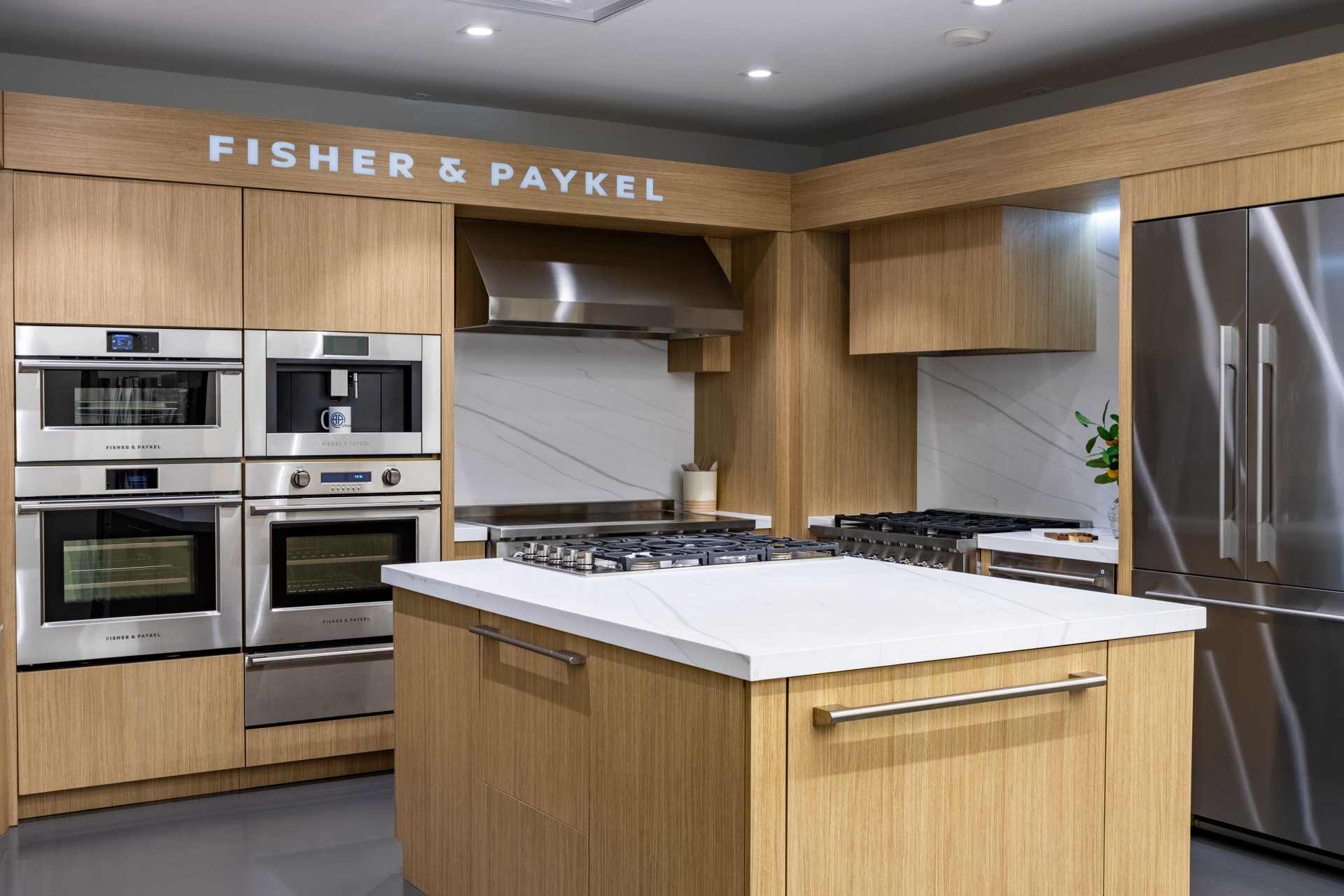 Fisher and Paykel kitchen appliance display at Appliance Palace, Scotch Plains, NJ 360 Virtual Tour for Appliance store