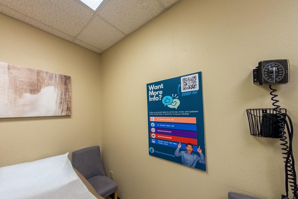 exam room in Lubbock Gastroenterology Sameer Islam, Lubbock, TX 360 Virtual Tour for Doctor's Office