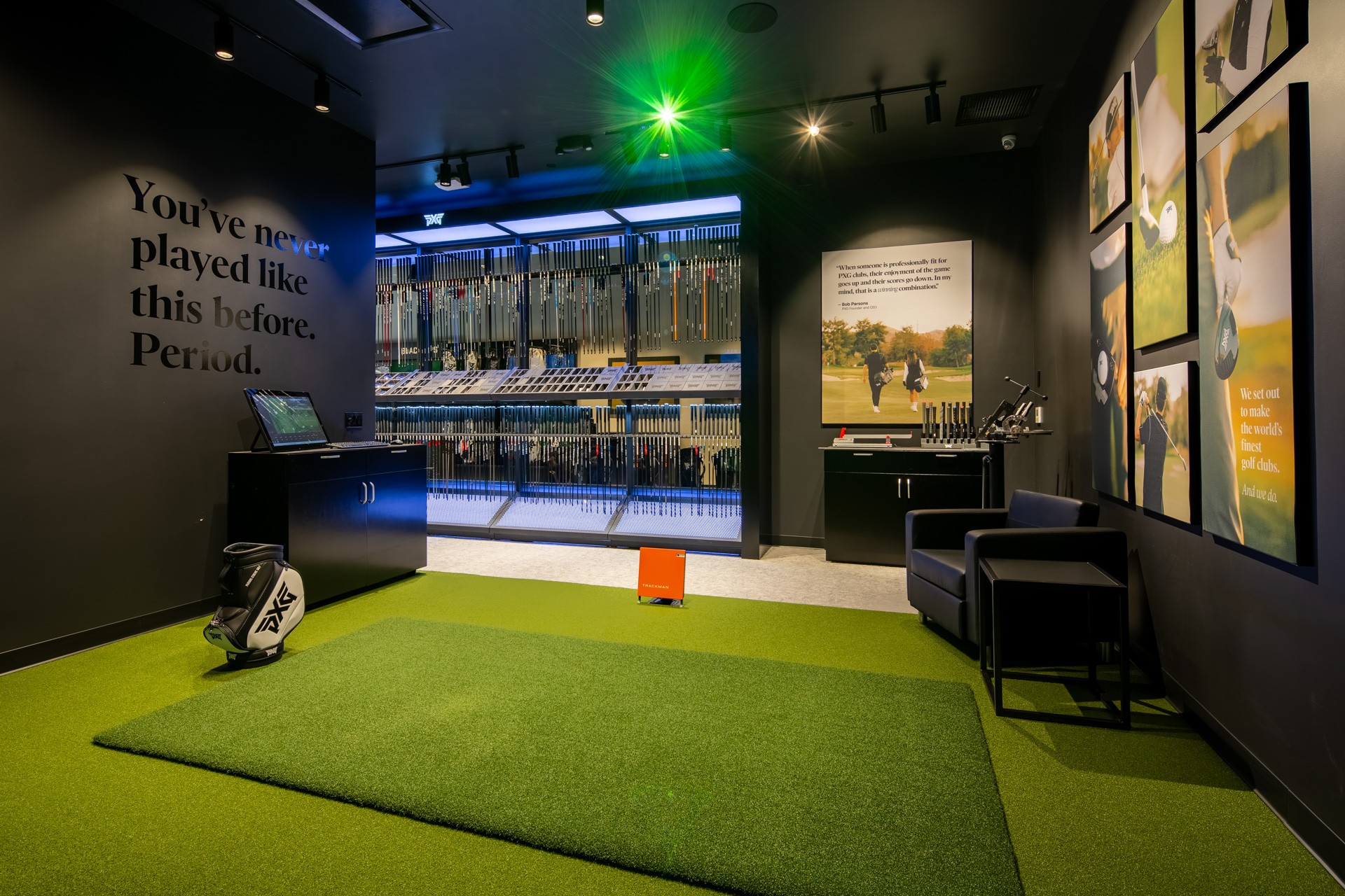 golf sim bay at PXG Golf Store, San Jose, CA 360 Virtual Tour for Golf Shop