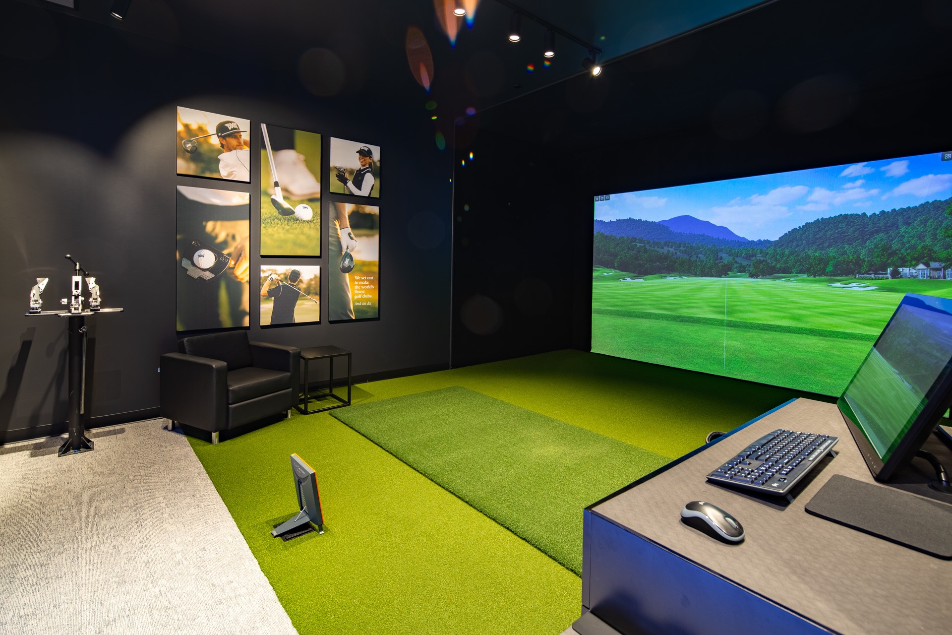 golf simulator bay at PXG Golf Store, San Jose, CA 360 Virtual Tour for Golf Shop