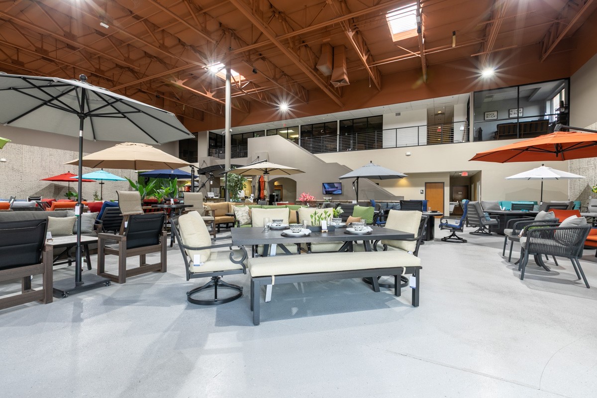 beige patio set at Paddy O' Furniture, North Phoenix, AZ 360 Virtual Tour for Outdoor furniture store