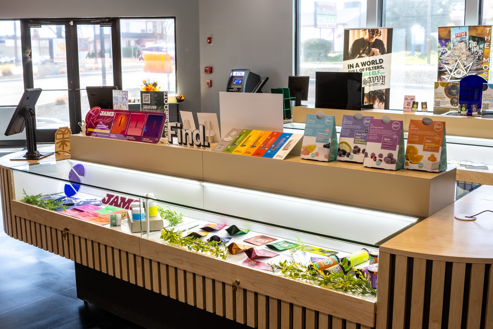 display case at Happy Leaf, Somerdale, NJ 360 Virtual Tour for Cannabis store