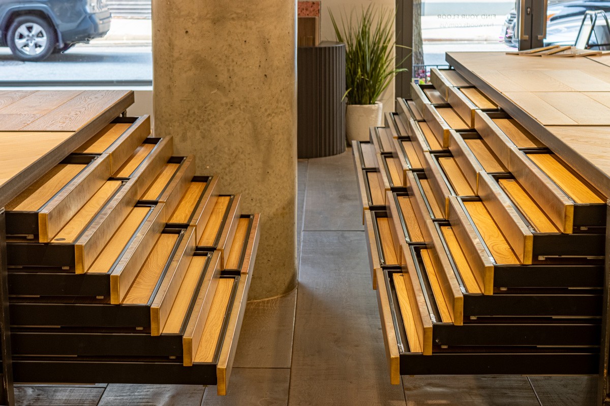 drawer samples at Havwoods (New York), Manhattan, NYC 360 Virtual Tour for Wood supplier