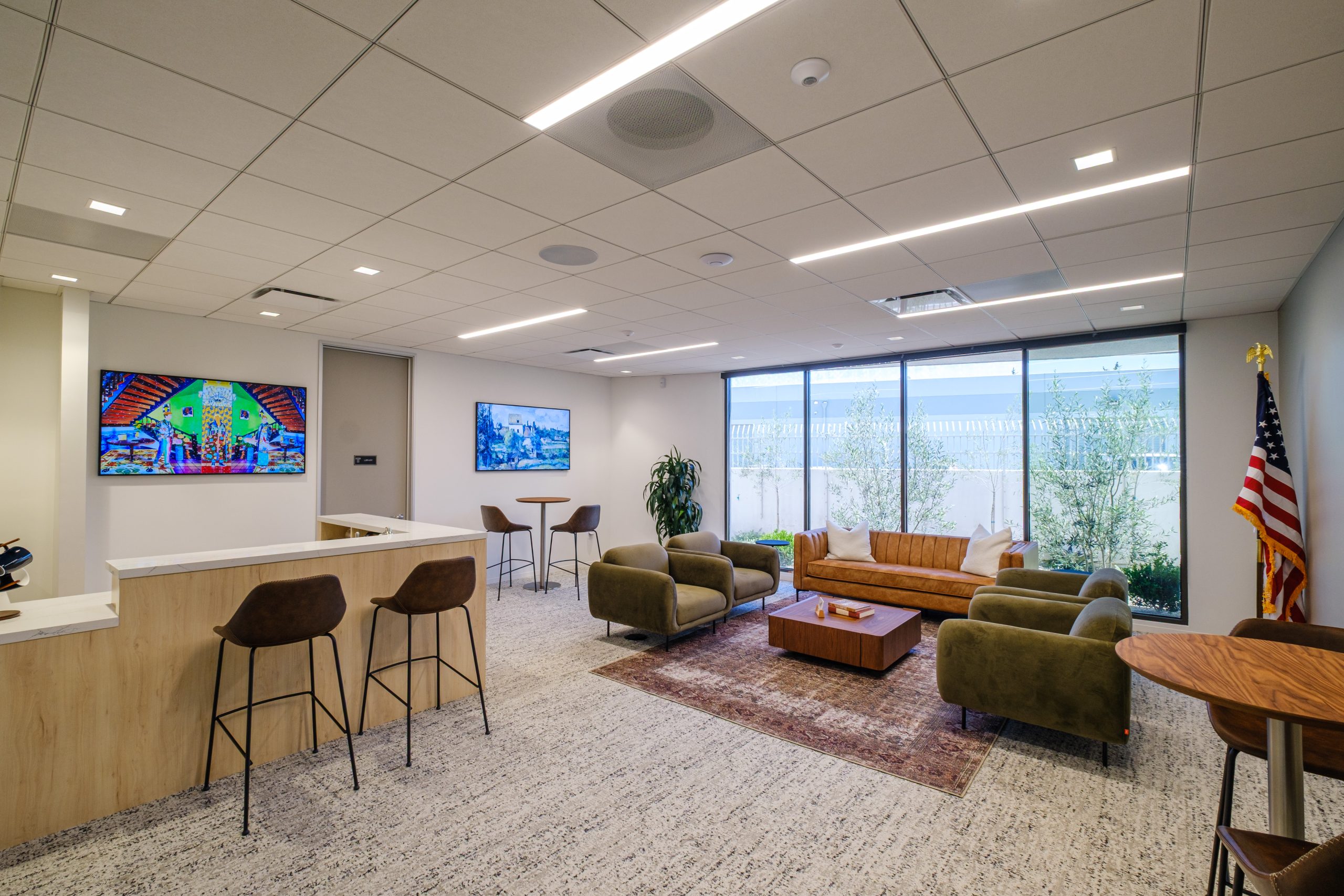 employee lounge at Kimura London & White LLP, Irvine, CA 360 Virtual Tour for Law firm