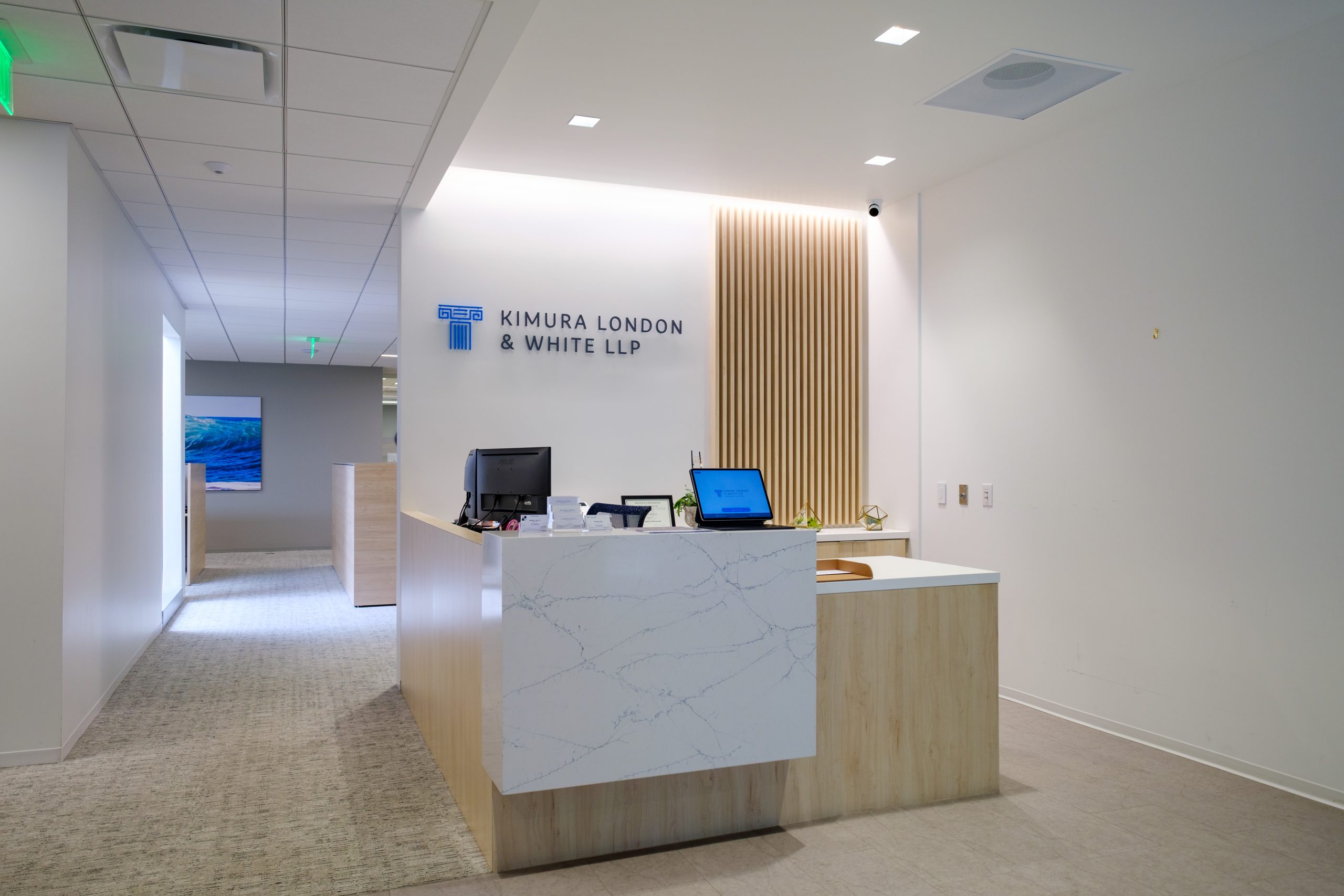 front desk at Kimura London & White LLP, Irvine, CA 360 Virtual Tour for Law firm