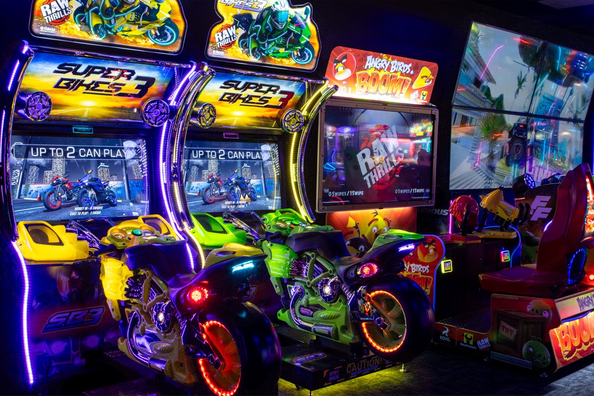 motocycle racing games at Monster Mini Golf Allentown, PA 360 Virtual Tour for Miniature golf course & Arcade