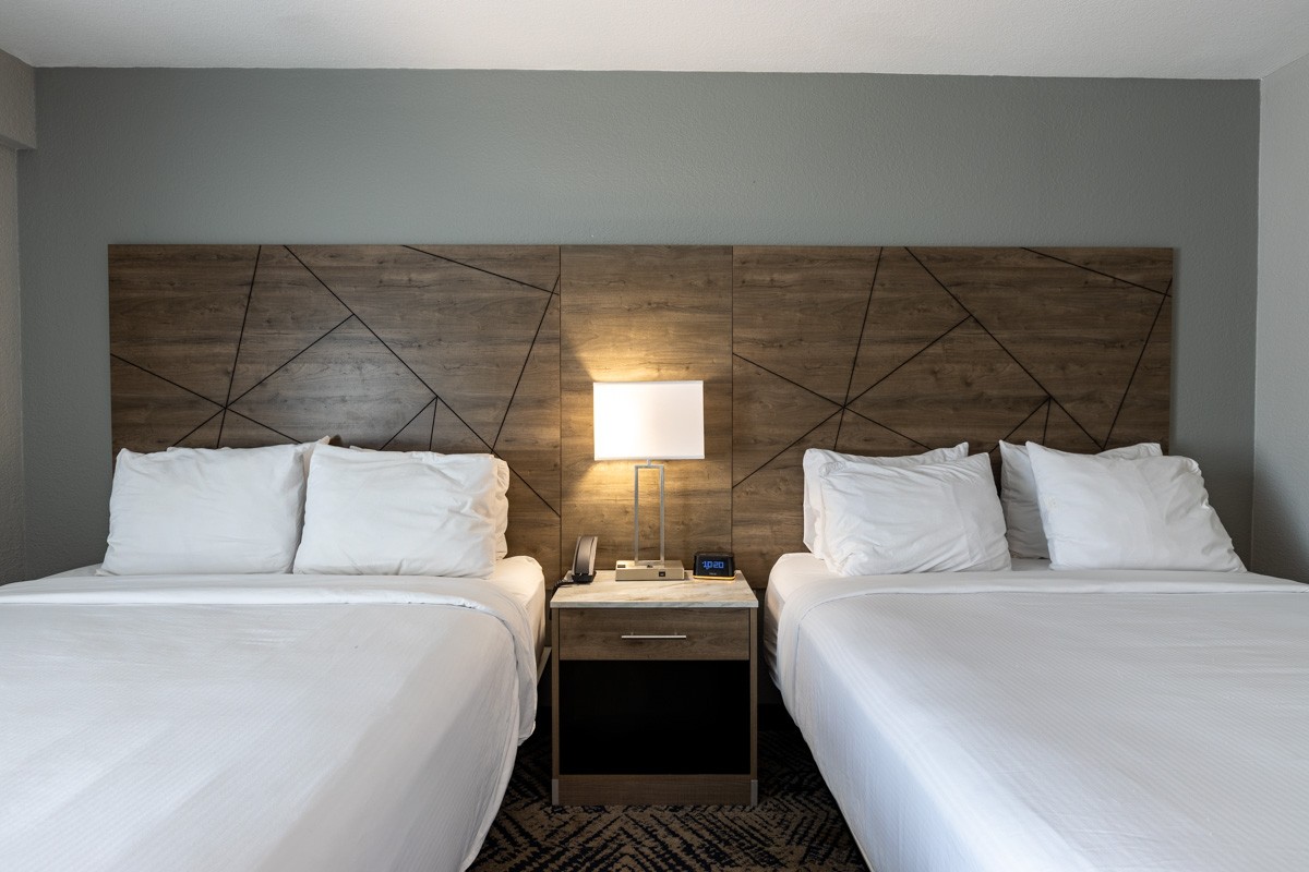 two full beds at Rodeway Inn & Suites near Outlet Mall - Asheville, NC 360 Virtual Tour for Hotel