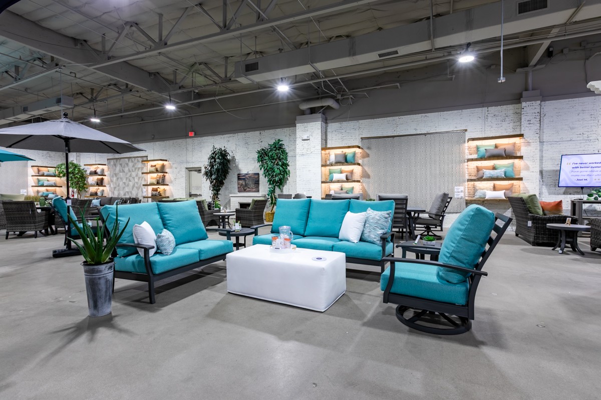 aqua furniture patio at Paddy O' Furniture, Scottsdale, AZ 360 Virtual Tour for Outdoor furniture store