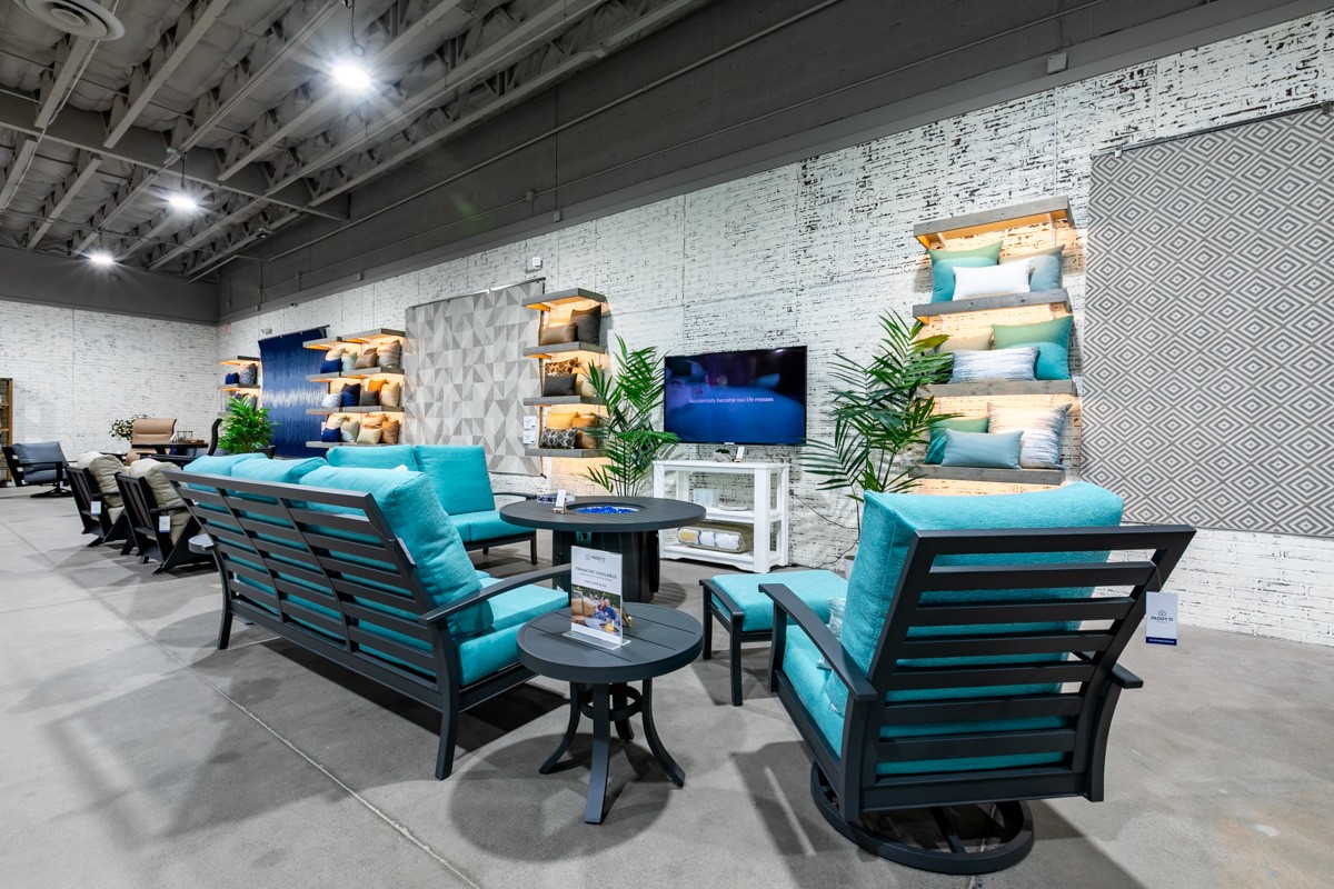 aqua patio furniture at Paddy O' Furniture Arrowhead, Peoria, AZ 360 Virtual Tour for Outdoor furniture store