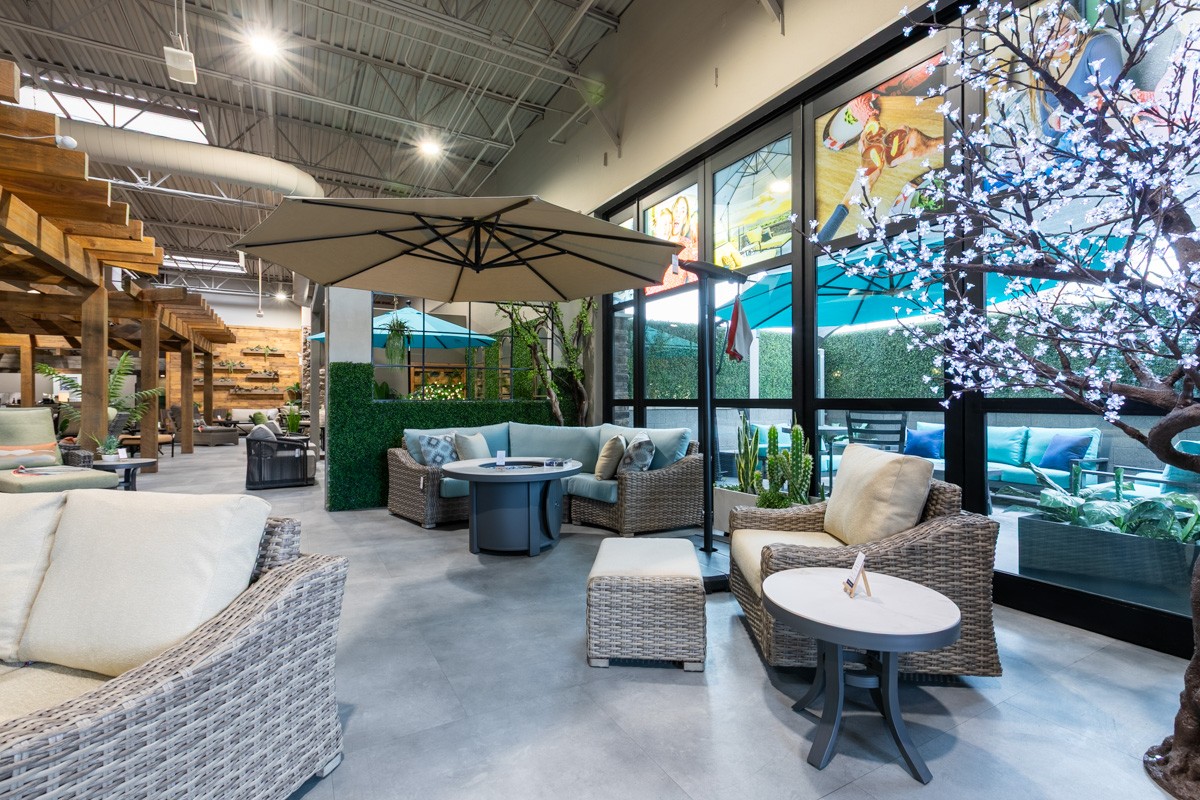 aqua patio furniture at Paddy O' Furniture, Phoenix, AZ 360 Virtual Tour for Outdoor furniture store