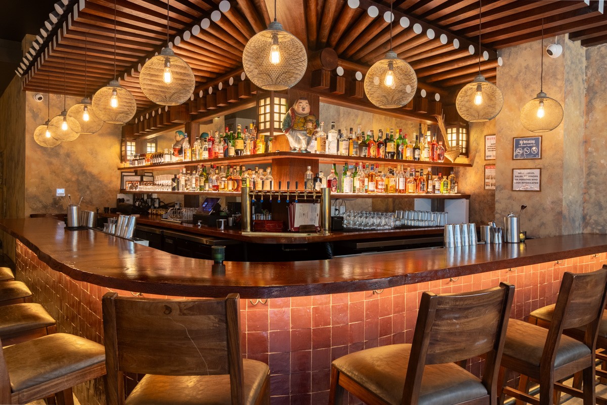 bar counter at Golden Hof - Korean Bar & Grill, Manhattan, NYC 360 Virtual Tour for Korean Restaurant & Bar