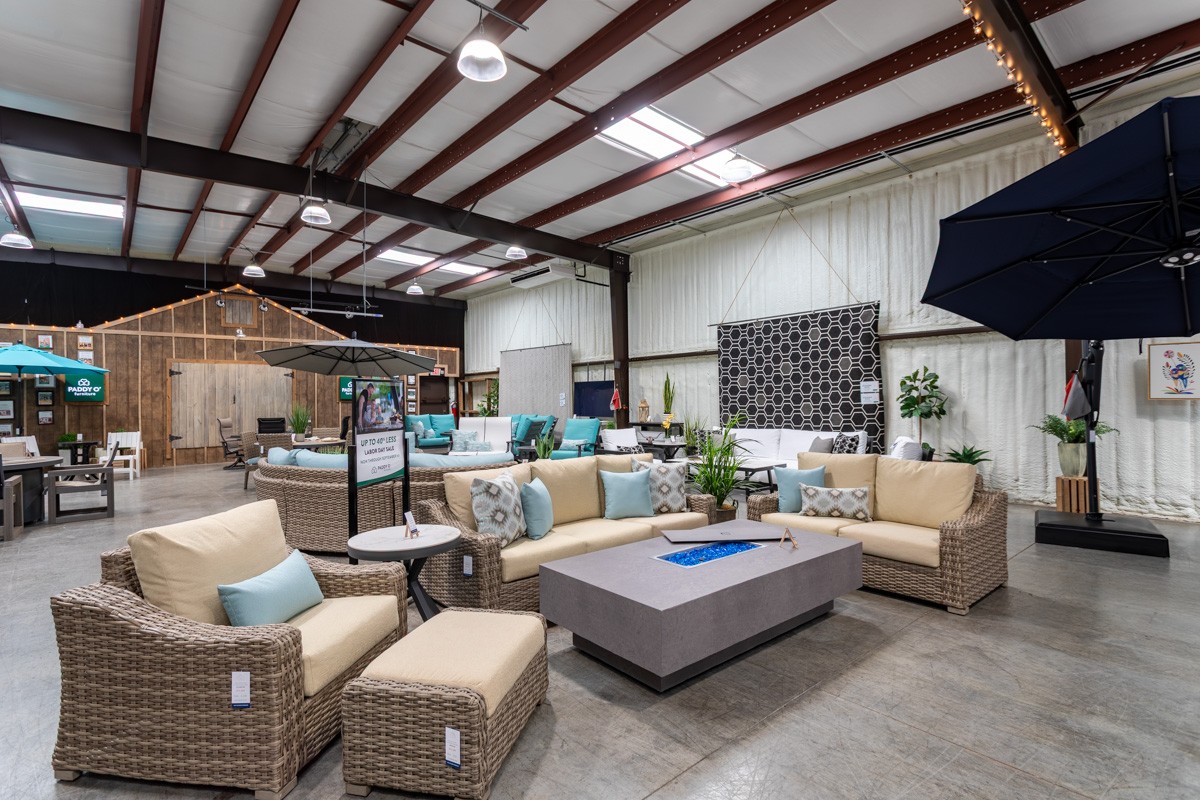 beige patio furniture at Paddy O' Furniture, Nashville, TN 360 Virtual Tour for Outdoor furniture store