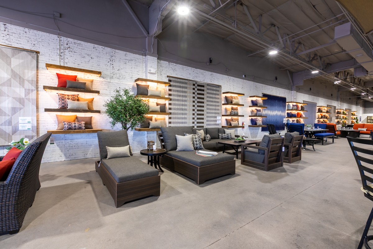 grey patio furniture at Paddy O' Furniture, Scottsdale, AZ 360 Virtual Tour for Outdoor furniture store