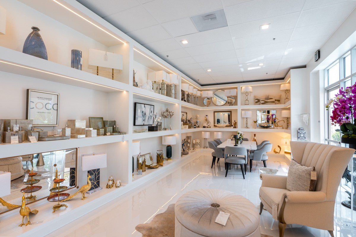 lamps at Marc Pridmore Interiors, Costa Mesa, CA 360 Virtual Tour for Outdoor furniture store