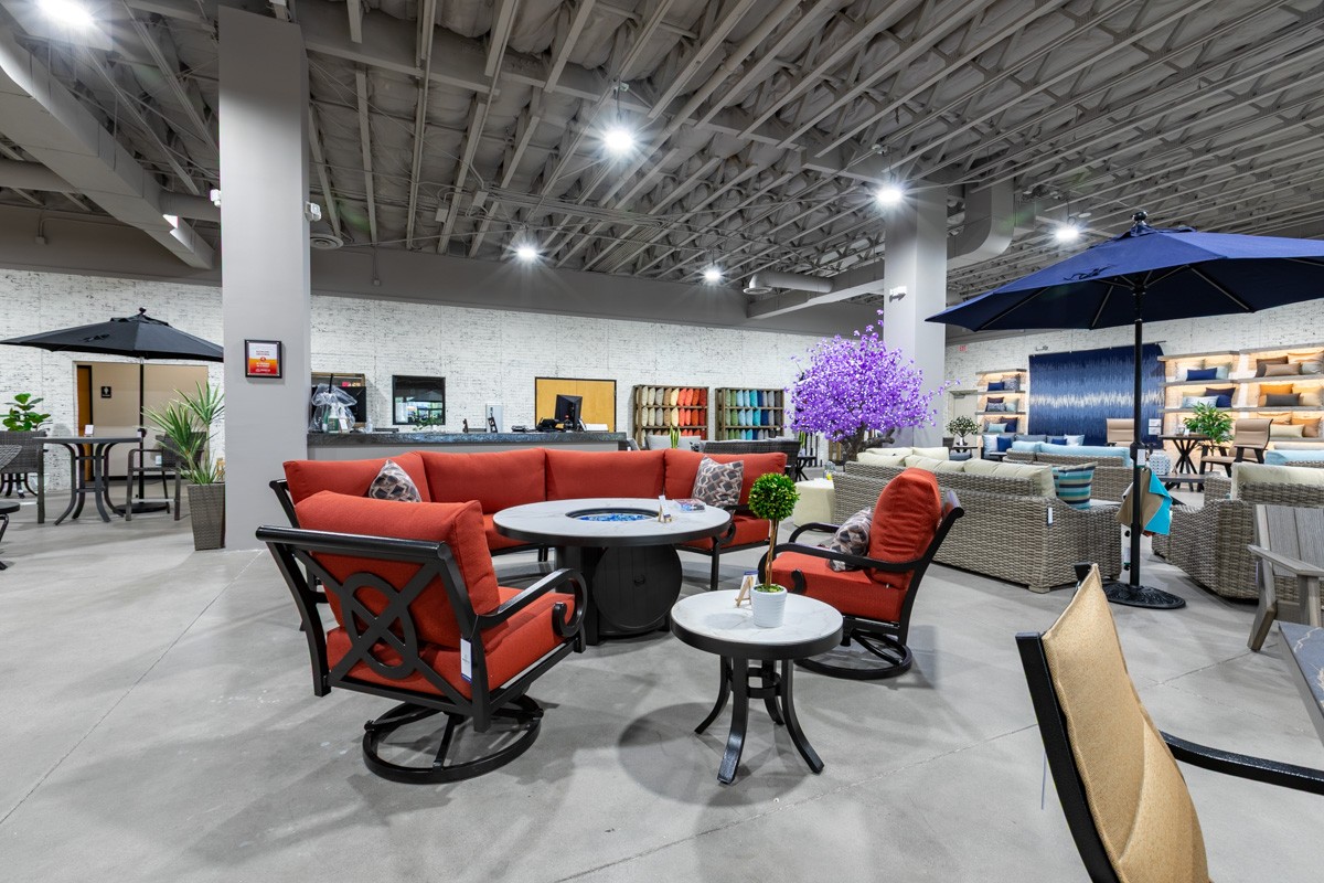 red patio furniture at Paddy O' Furniture Arrowhead, Peoria, AZ 360 Virtual Tour for Outdoor furniture store