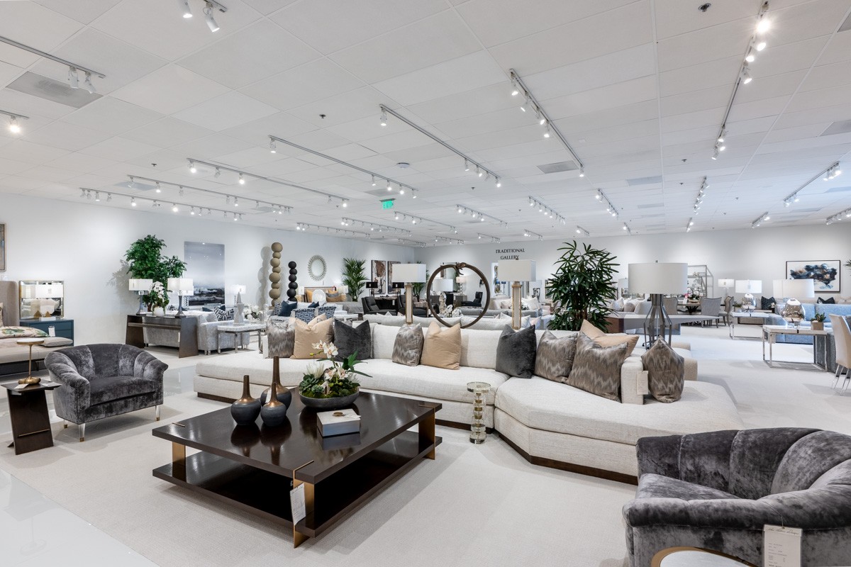 sofa couch at Marc Pridmore Interiors, Costa Mesa, CA 360 Virtual Tour for Outdoor furniture store