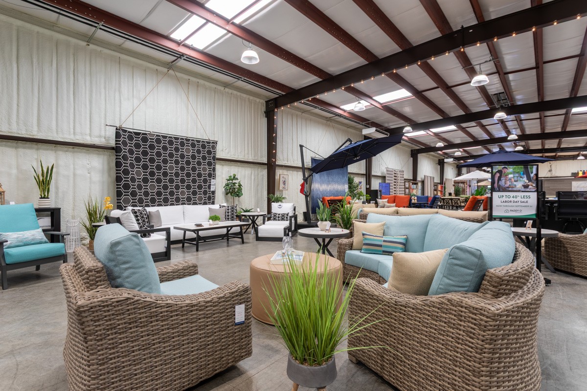 turquoise patio furniture at Paddy O' Furniture, Nashville, TN 360 Virtual Tour for Outdoor furniture store