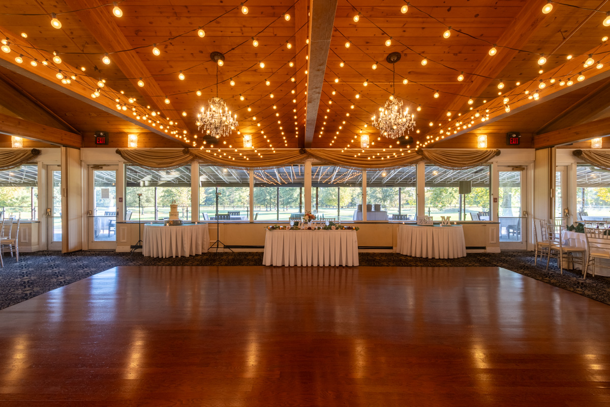 dance floor at Pennsauken Country Club Events by Marco's, Pennsauken, NJ 360 Virtual Tour for Wedding venue